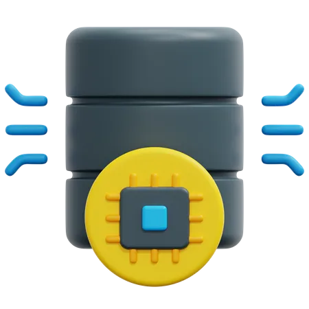 KI-Datenbank  3D Icon