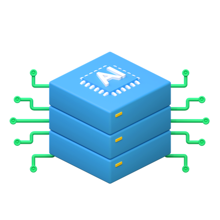 KI-Datenbank  3D Icon