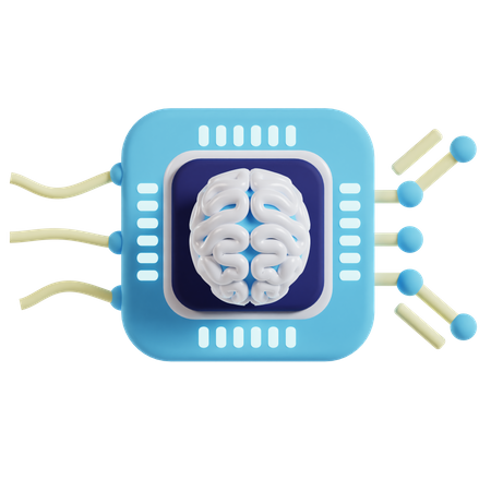 KI-Gehirnschaltkreis  3D Icon