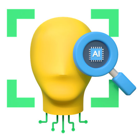 KI-Gesichtserkennung  3D Icon
