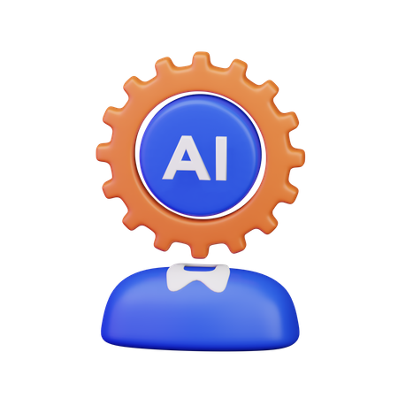 KI-Kopf  3D Icon