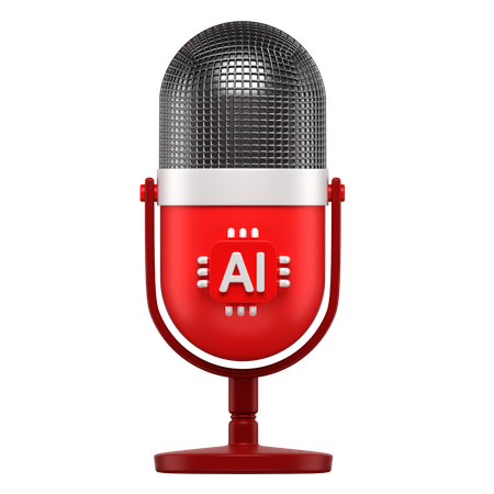 KI-Mikrofon  3D Icon