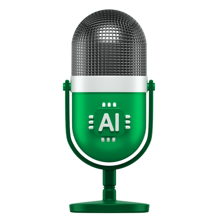 KI-Mikrofon  3D Icon