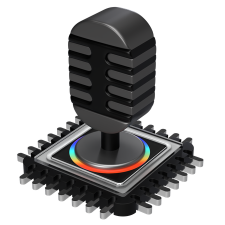 KI-Mikrofon  3D Icon