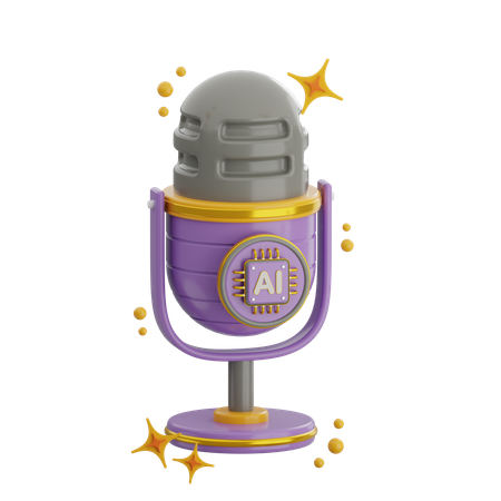 KI-Mikrofon  3D Icon