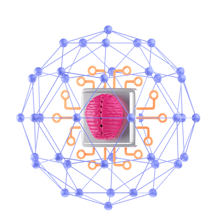 KI-Netzwerk  3D Icon
