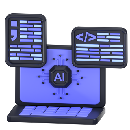 KI-Programmierung  3D Icon