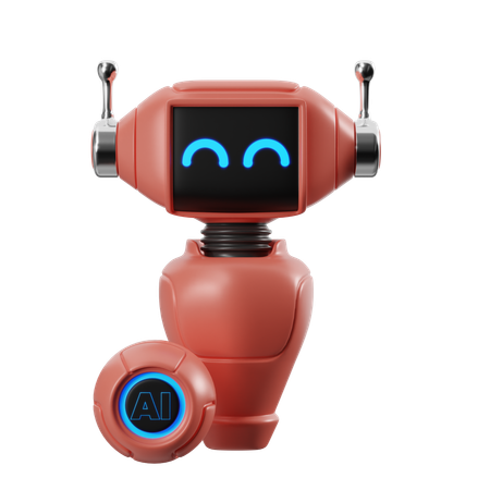 Roboter-KI  3D Icon