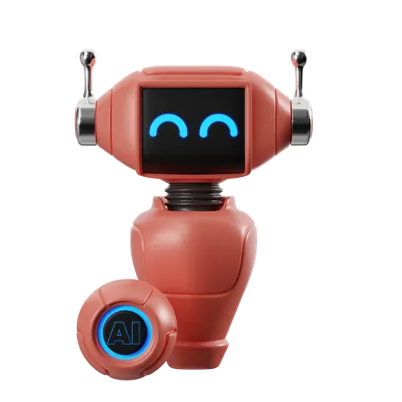 Roboter-KI  3D Icon