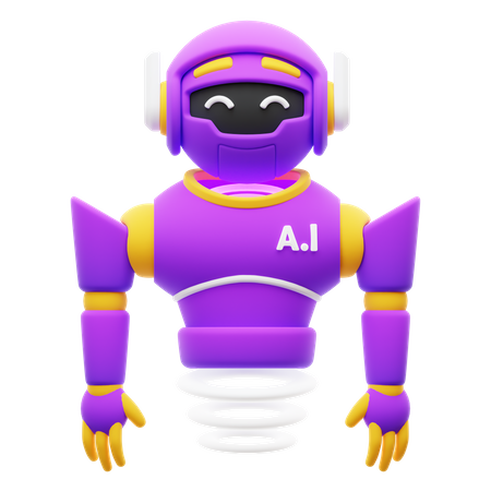 KI-Roboter-Avatar-Charakter  3D Icon