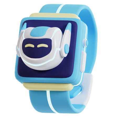 KI-Roboter-Smartwatch  3D Icon