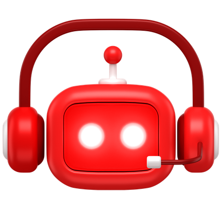 KI-Roboter-Unterstützung  3D Icon