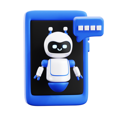 KI-Robotertelefon  3D Icon