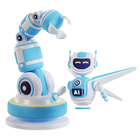 KI-Roboterarmee  3D Icon