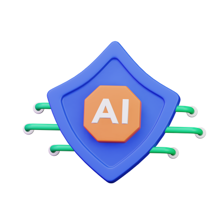 KI-Schild  3D Icon
