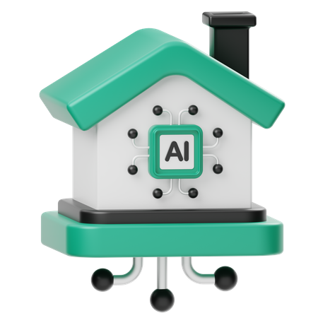 KI-Smart-Home  3D Icon