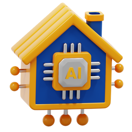 KI-Smart-Home  3D Icon