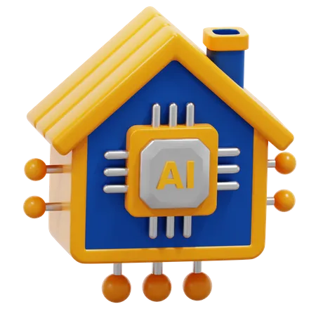 KI-Smart-Home  3D Icon