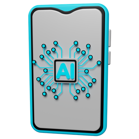 KI-Smartphone  3D Icon