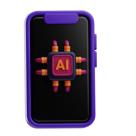KI-Smartphone  3D Icon