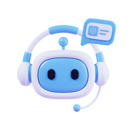 KI-Support-Assistent  3D Icon