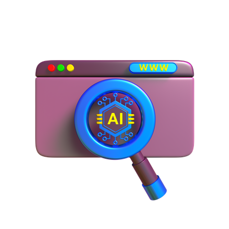 KI-Websuche  3D Icon