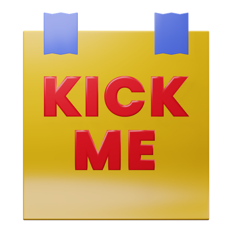 Kick Me 3D Illustration