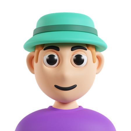 Kid With Hat  3D Icon