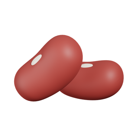 Kidney Beans 3D Icon