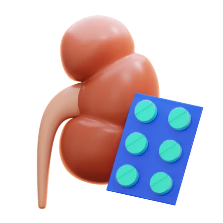 腎臓病の薬  3D Icon