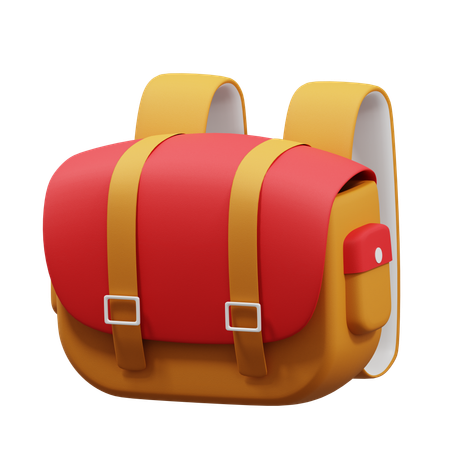 Kids Backpack  3D Icon