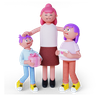 happy mothers day 3d illustration