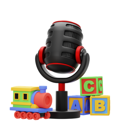 Kids Podcast  3D Icon