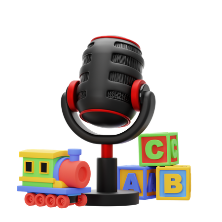 Kids Podcast  3D Icon