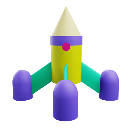 Kids Rocket  3D Icon