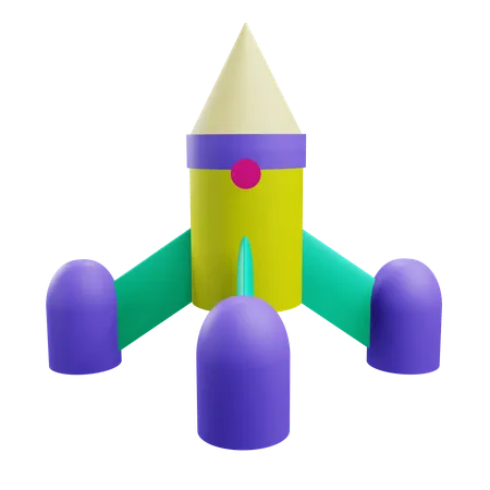 Kids Rocket  3D Icon