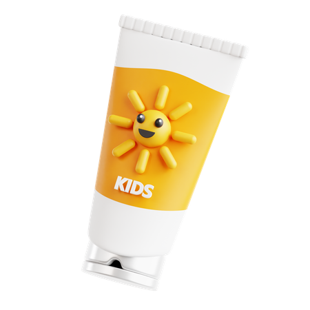 Kids Sunscreen  3D Icon
