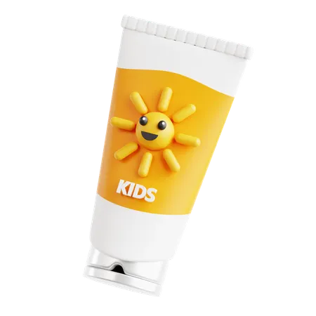 Kids Sunscreen  3D Icon