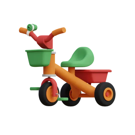 Kids tricycle  3D Illustration