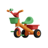 three wheel emoji 3d