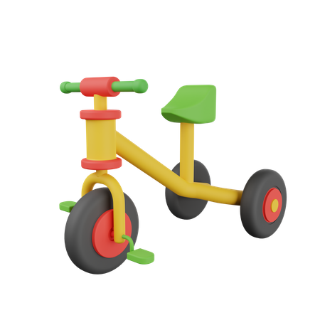 Kids Tricycles  3D Illustration