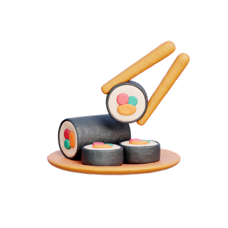 김밥  3D Icon