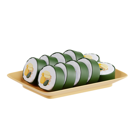 Kimbab  3D Icon