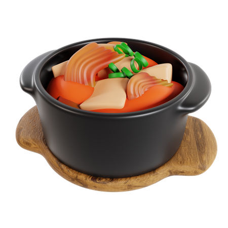 Kimchi-Suppe  3D Icon