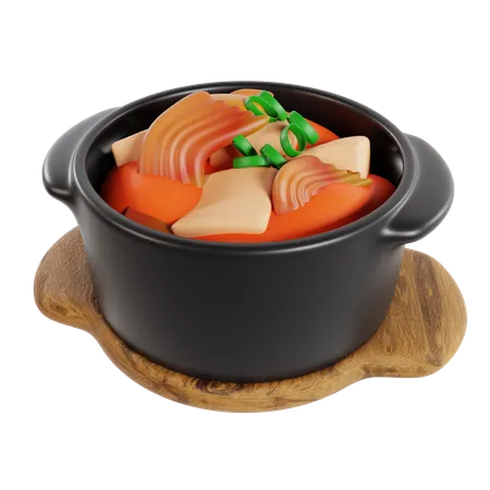 Kimchi-Suppe  3D Icon