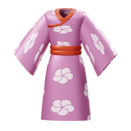 Kimono japonés  3D Illustration