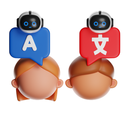 Kindersprache KI  3D Icon