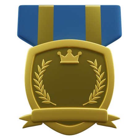 King Badge 3D Illustration