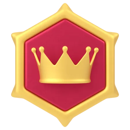 King Badge  3D Icon