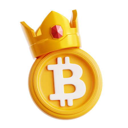 King Bitcoin  3D Icon